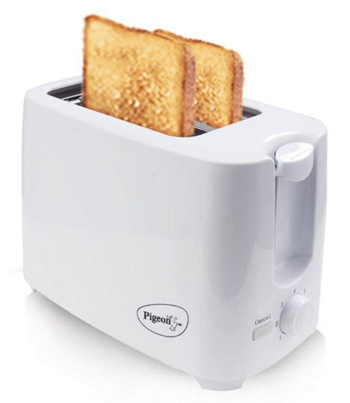 Pigeon 2 Slice Auto Pop up Toaster. A Smart Bread Toaster for Your Home (750 Watt) (White)